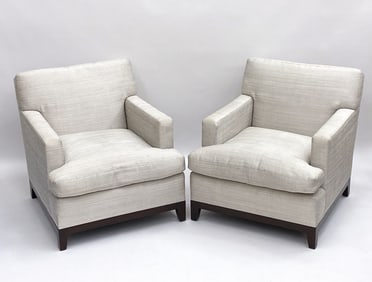 PAIR OF CUSTOM LAWSON ARMCHAIRS