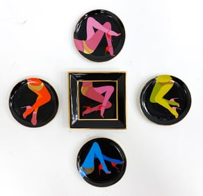 GROUPING JONATHAN ADLER LES GIRLS TRINKET DISHES