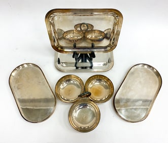 CHRISTOFLE SILVER PLATE DISH GROUPING