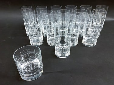 ORREFORS "STREET" GLASS BARWARE GROUPING