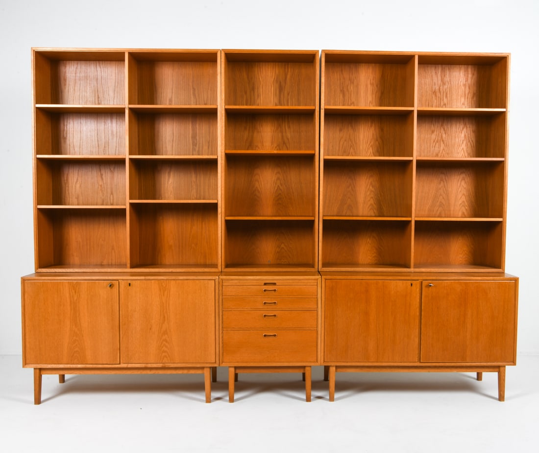 SCANDINAVIAN TEAK BOOKSHELF CABINET SYSTEM 1970S (1 of 20)