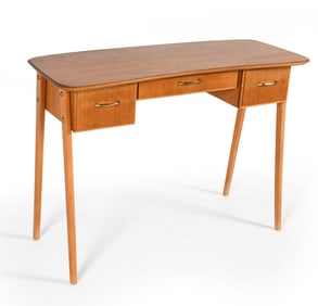 SWEDISH TEAK VANITY DESK C. 1960S