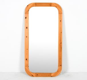 SWEIDSH PINE WALL MIRROR C. 1960S