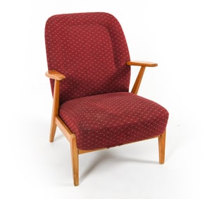 SCANDINAVIAN BEECH LOUNGE CHAIR C. 1960S