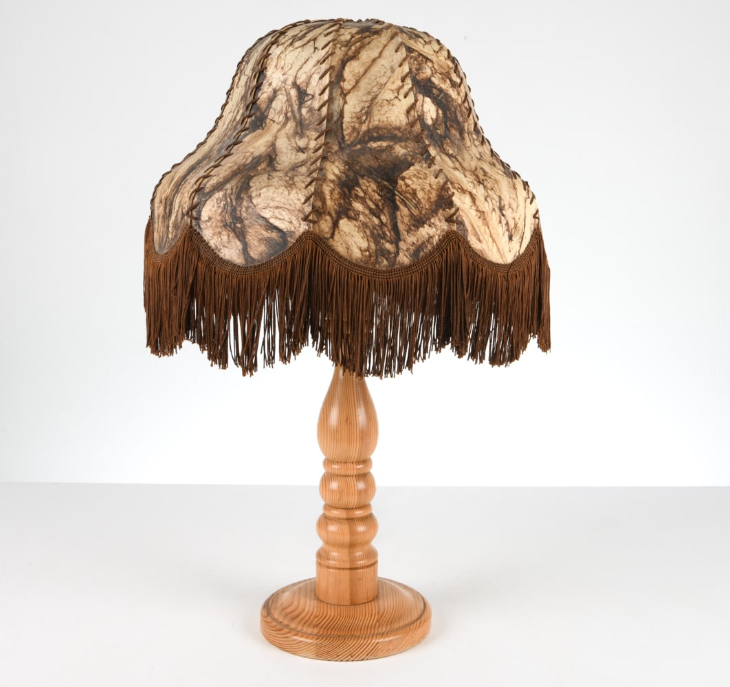 SWEDISH PINE TABLE LAMP C. 1970S (1 of 13)