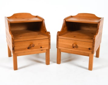 PAIR OF SWEDISH PINE NIGHTSTANDS C. 1960S