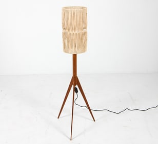 DANISH TEAK ATOMIC FLOOR LAMP C. 1960S