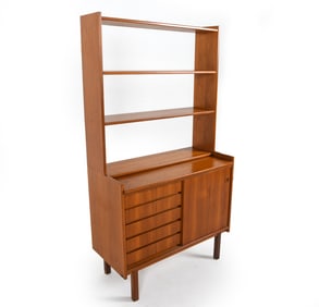 SCANDINAVIAN TEAK SECRETARY BOOKCASE C. 1960S