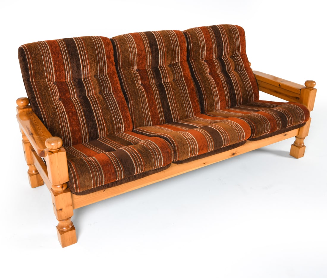 SWEDISH BRUTALIST PINE SOFA C. 1970S (1 of 15)