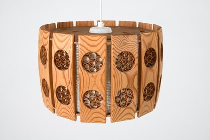 SWEDISH PINE PENDANT LIGHT C. 1970S