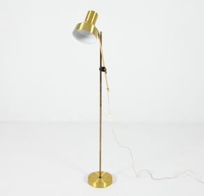 SCANDINAVIAN BRASS FLOOR LAMP C. 1970S