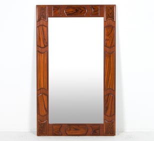 SWEDISH CARVED PINE WALL MIRROR C. 1960S