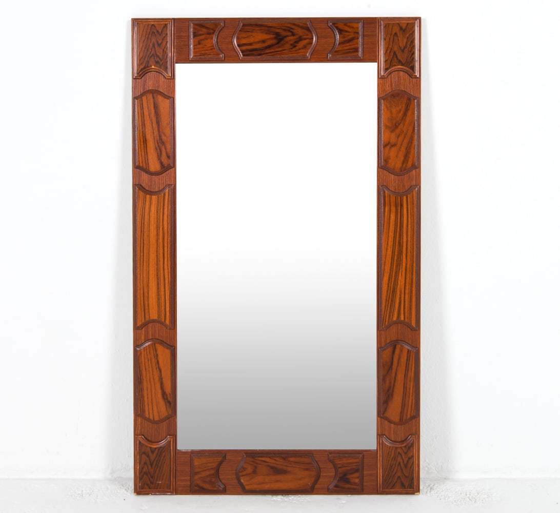 SWEDISH CARVED PINE WALL MIRROR C. 1960S (1 of 7)