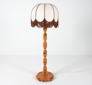 SWEDISH PINE FLOOR LAMP C. 1970S