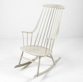 LENA LARSSON SWEDISH PAINTED ROCKING CHAIR C. 1960