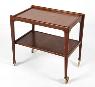 YNGVE EKSTROM STYLE SWEDISH BAR CART C. 1960S