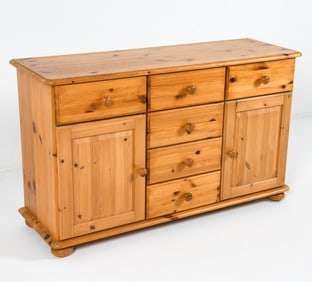 SWEDISH PINE SIDEBOARD CABINET C. 1970S