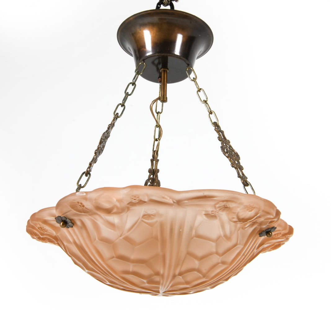 SWEDISH GLASS PENDANT LIGHT C. 1950S (1 of 10)