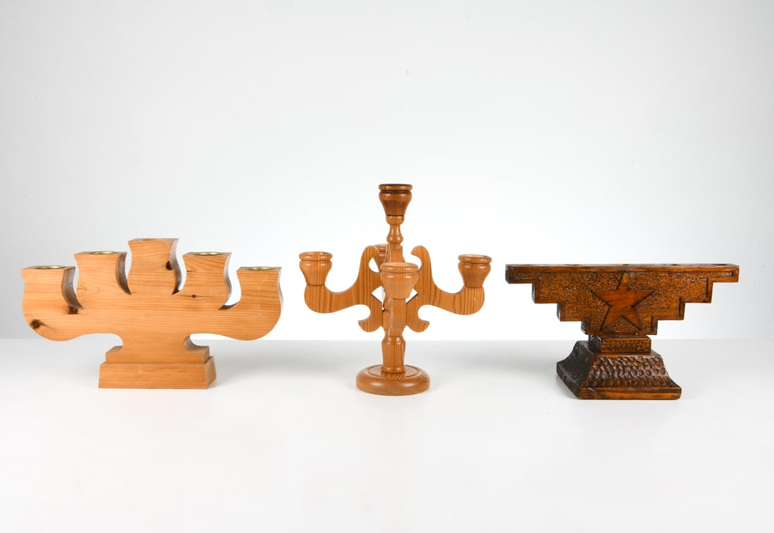 VINTAGE SWEDISH PINE CANDELABRA GROUPING (1 of 17)