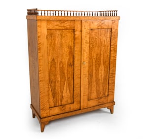 ART DECO SCANDINAVIAN BIRCH CABINET C. 1930S