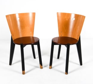 PAIR OF OLLE ANDERSSON BEECH DINING CHAIRS