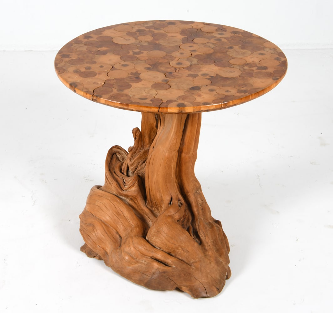 NATURAL FORM TEAK ROOT SIDE TABLE (1 of 14)