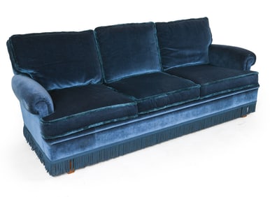MID-CENTURY SCANDINAVIAN VELOUR SOFA