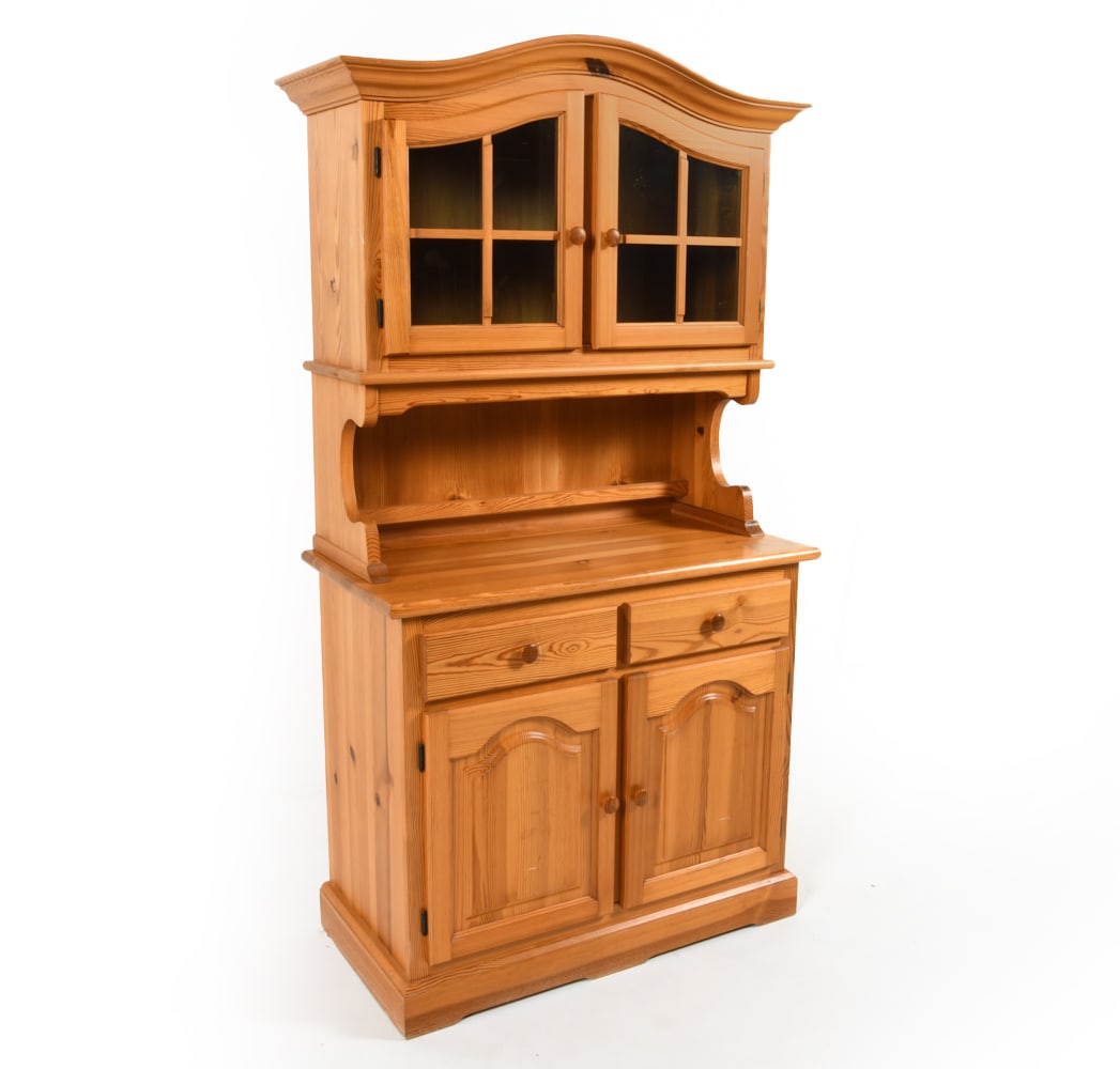 SWEDISH PINE HUTCH CABINET C. 1970S (1 of 16)