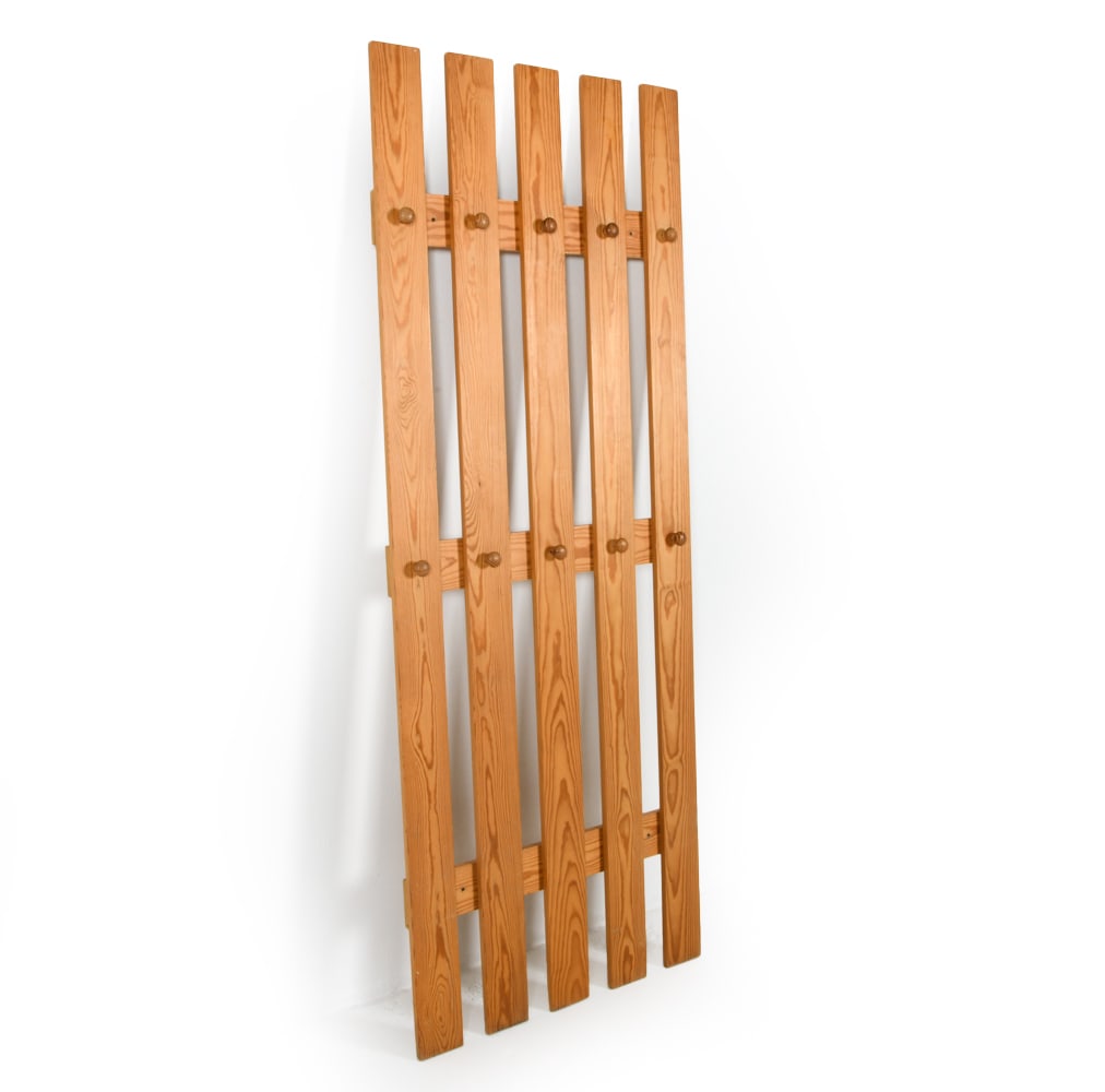 SWEDISH PINE HALL COAT RACK C. 1970S (1 of 7)