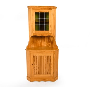 SCANDINAVIAN PINE CORNER CABINET C. 1960S