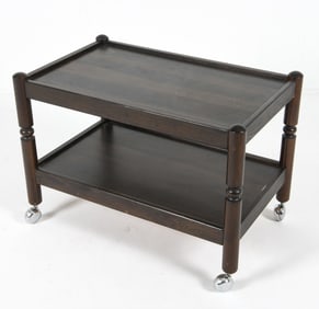 MID-CENTURY SCANDINAVIAN PINE BAR CART