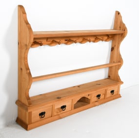 NORWEGIAN KROGENAS MOBLER PINE WALL RACK