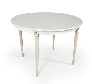 GUSTAVIAN STYLE PAINTED EXPANDING DINING TABLE