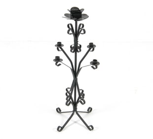SCANDINAVIAN WROUGHT IRON CANDLE STAND