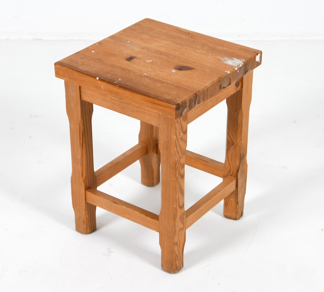 SWEDISH PINE STOOL C. 1960S (1 of 12)