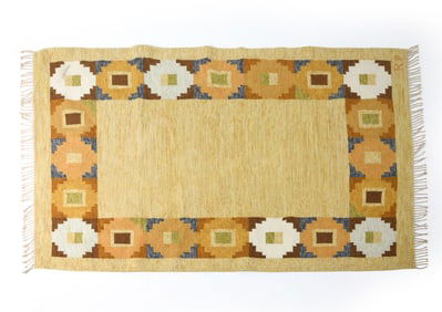 VINTAGE SWEDISH KILIM WOOL RUG
