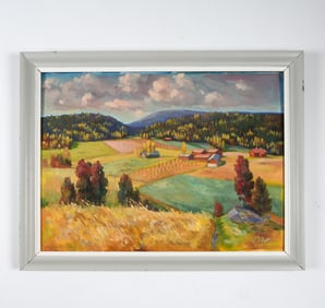 IMPRESSIONIST LANDSCAPE PAINTING O/B 20TH C.