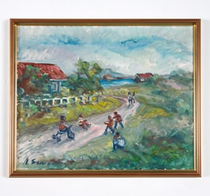 IMPRESSIONIST LANDSCAPE O/C 20TH C.