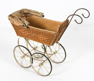 ANTIQUE SCANDINAVIAN DOLL STROLLER
