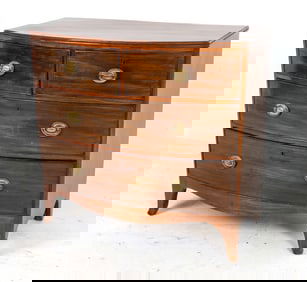 19TH C. HEPPLEWHITE STYLE MAHOGANY CHEST