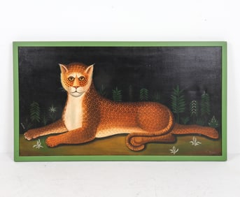 AFTER HENRI ROUSSEAU PAINTING OF A CAT O/C