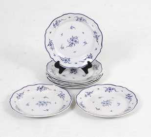 VINTAGE FRENCH FAIENCE DINNER PLATES