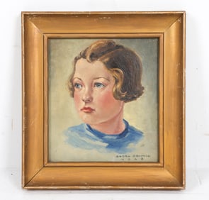 GEORGE SCHMID 1948 PORTRAIT OF A GIRL