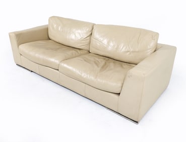 FENDI CASA STYLE CONTEMPORARY LEATHER SOFA