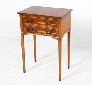TWO DRAWER SIDE TABLE