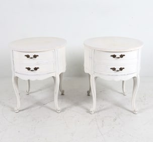 PAIR OF FRENCH PROVINCIAL STYLE NIGHTSTANDS