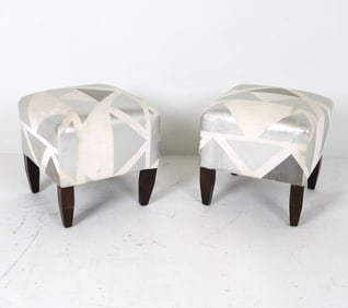 PAIR OF CONTEMPORARY OTTOMANS