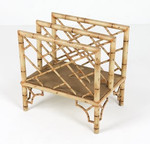 FAUX BAMBOO FORM MAGAZINE RACK