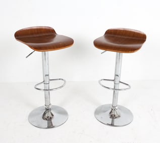 PAIR CONTEMPORARY BAR STOOLS