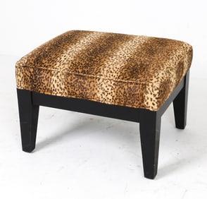 CRATE & BARREL CONTEMPORARY ANIMAL PRINT OTTOMAN